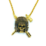 Indian Chief Necklace pm necklaces Precious Metals Vermeil - 24k Gold Plated 