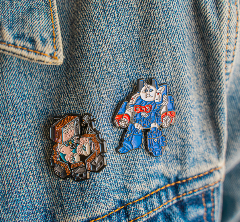tee vee stevie enamel pin, garbage pail kids enamel pin