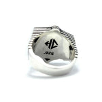 back of the Awoken Ring in silver from the han cholo alien collection