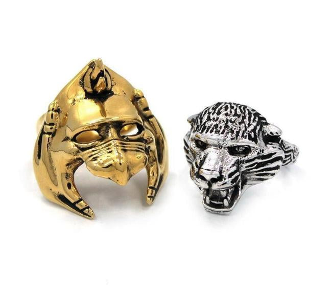 front of the Battle Cat Ring showing the two rings side by side on a white background