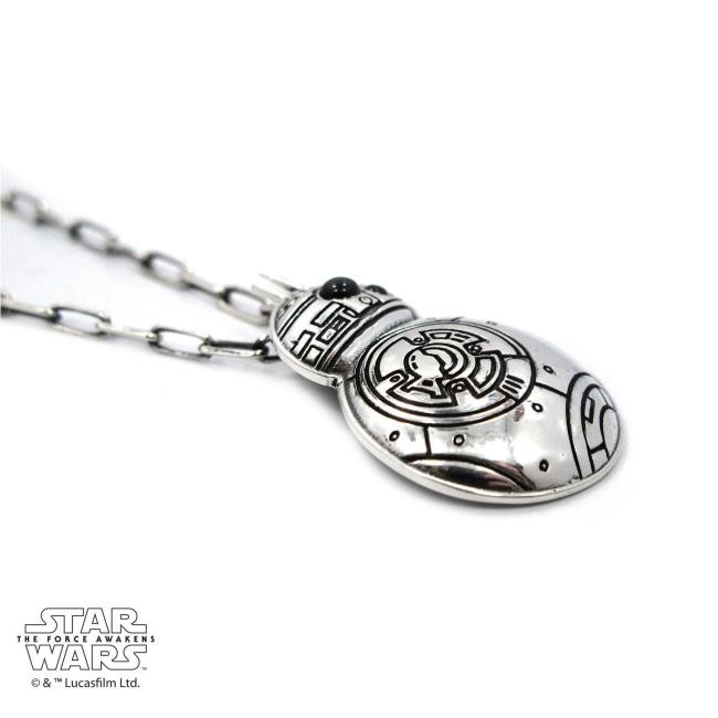side view of the bb8 pendant from the han cholo star wars collection