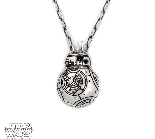 front view of the BB8 Pendant from the han cholo star wars collection