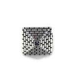 front of the Big Pyramid Ring in silver from the han cholo precious metal collection