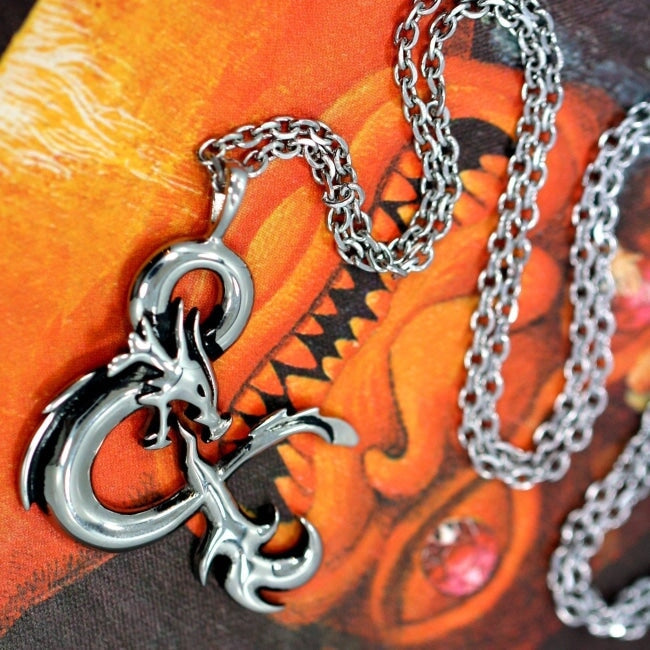 D&D Ampersand Logo Pendant,Dungeons and dragons necklace,D&D accessory,D&D jewelry,D&D pendant