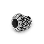 right angle of the Dead Ringer Ring in silver from the han cholo skulls collection