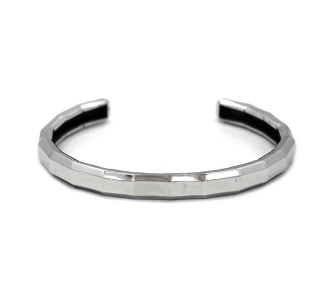 Faceted Bangle Sterling .925 / One Size Pm Bracelets