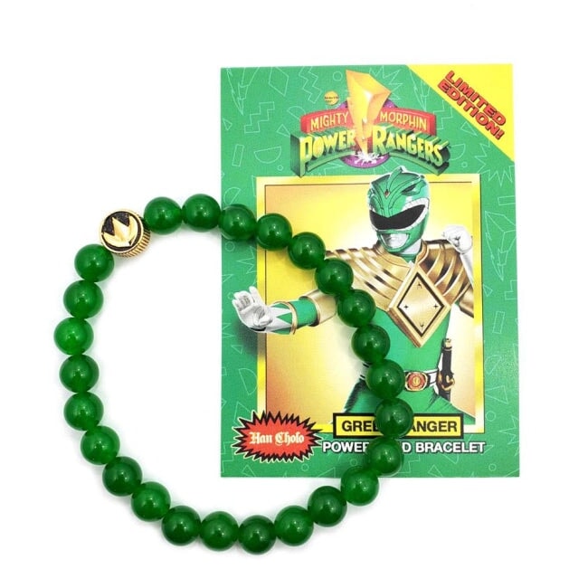 Power Rangers Jewelry,Power Rangers bead bracelet,power rangers bracelt,green ranger jewelry,mmpr
