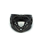 Heart Cutter Ring, heart ring, lonely hearts ring, heart jewelry, valentines day jewelry,valentine