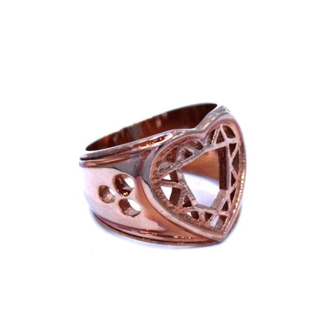 Heart Cutter Ring, heart ring, lonely hearts ring, heart jewelry, valentines day jewelry,valentine