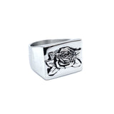Rose Signet Ring ss rings Shadow Series Silver 9