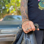 3 Row Spike Ring pm rings Precious Metals