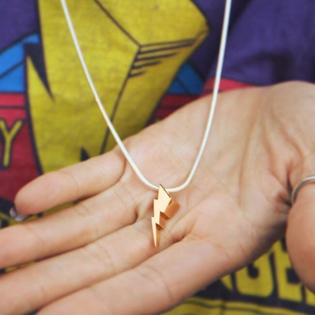 Mighty Morphin Power Rangers Bolt Pendant Pm Necklaces