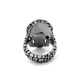 back of the Nugget Skull Ring in silver from the han cholo skulls collection