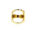 front of the Open Space Ring in gold from the han cholo alien collection