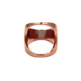 front of the Open Space Ring in rosegold from the han cholo alien collection