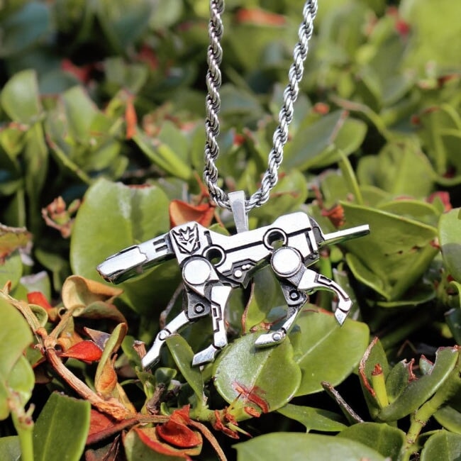 decepticon necklace,sterling silver transformers,sterling decepticon