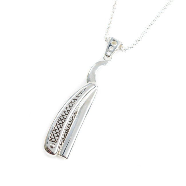 Straight Razor Pendant Ss Necklaces