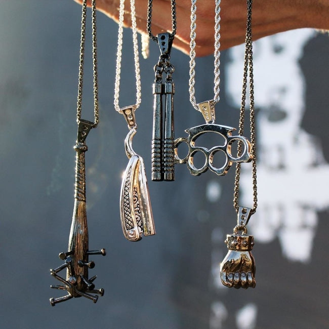 Straight Razor Pendant Ss Necklaces