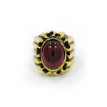 Sun God Ring, God Ring, King Ring, Garnet Ring, Mens Ring, Han Cholo Ring, Red stone ring