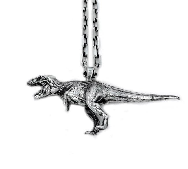 T.Rex Necklace pm necklaces Jurassic Park Sterling Silver .925 24" 