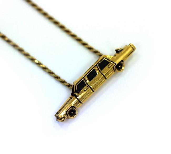 right angle of The High Life Pendant in gold form the han cholo cruising collection