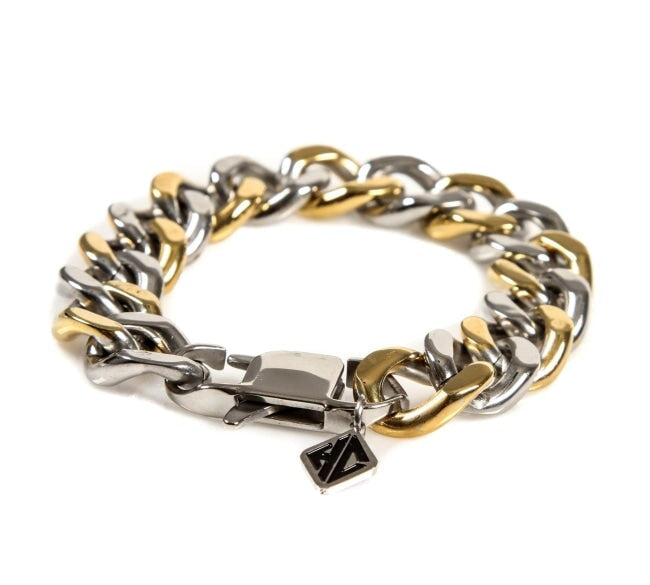 Thick 2-Tone Chain Gold/silver Ss Bracelets