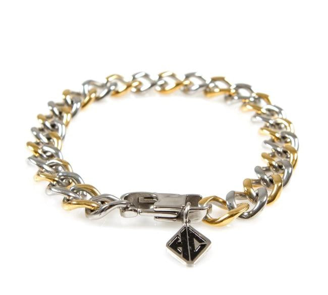 Thin 2-Tone Chain bracelet, chain bracelet, bracelet, mens bracelet, gold and silver bracelet