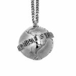 The World is Yours Pendant pm necklaces Precious Metals Sterling Silver .925 24" 