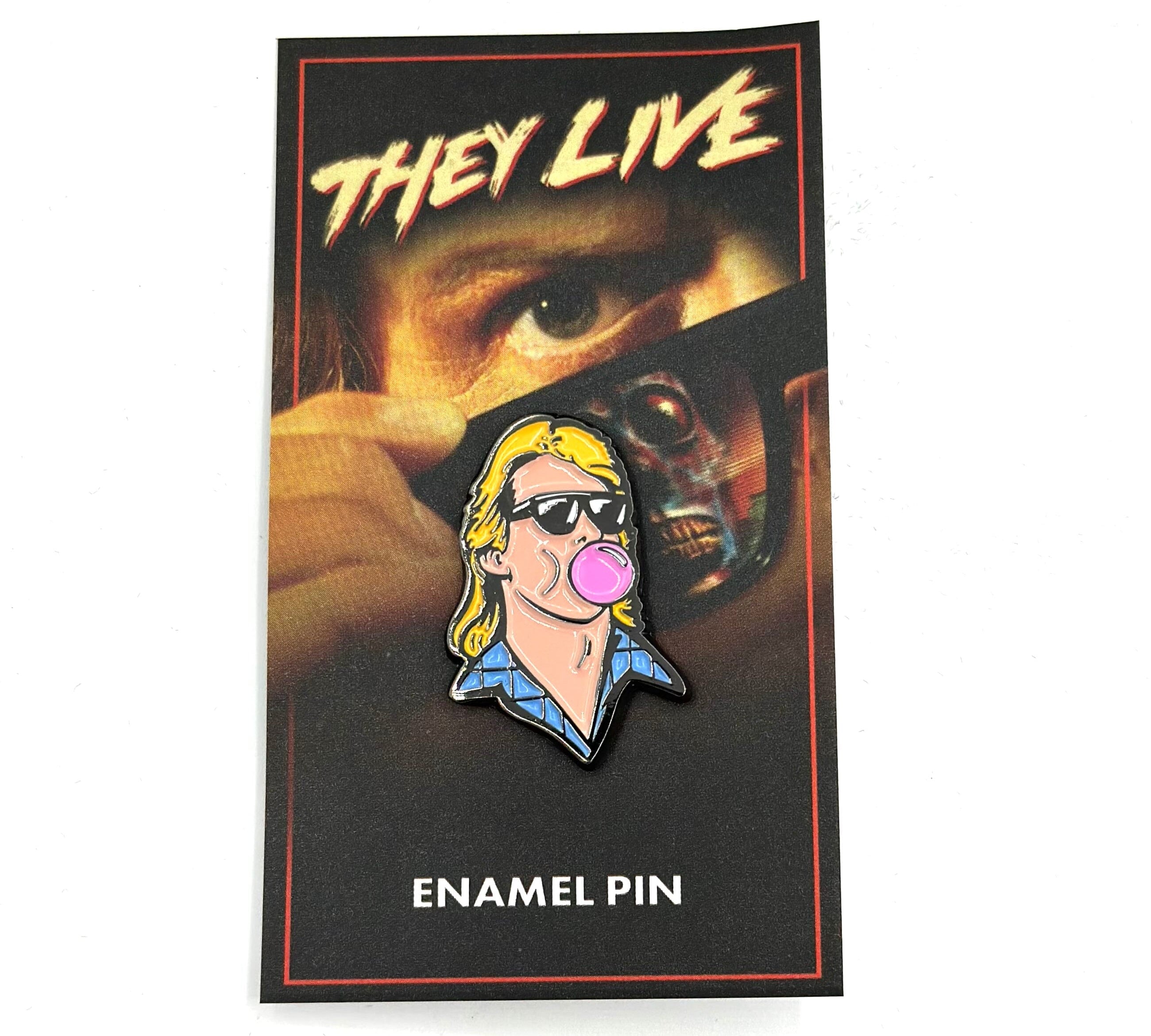 They Live Nada Bubble gum Pin on Card front