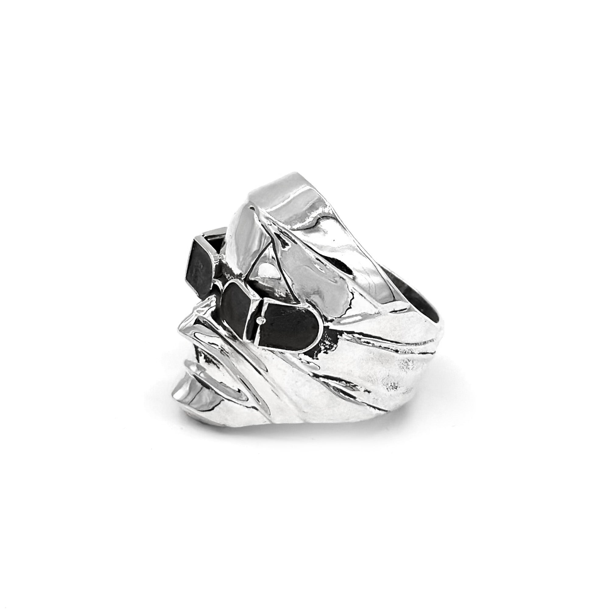 invisible man ring, silver ring