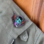dracula enamel pin, neon enamel pin
