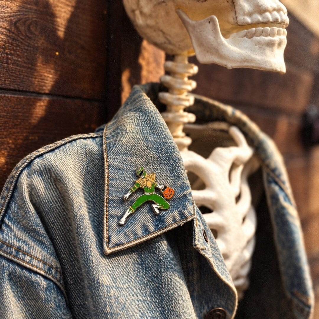 Mighty Morphin Power Rangers Green Ranger Halloween Enamel Pin