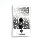They Live Nada Bubble gum Pin on Card Back