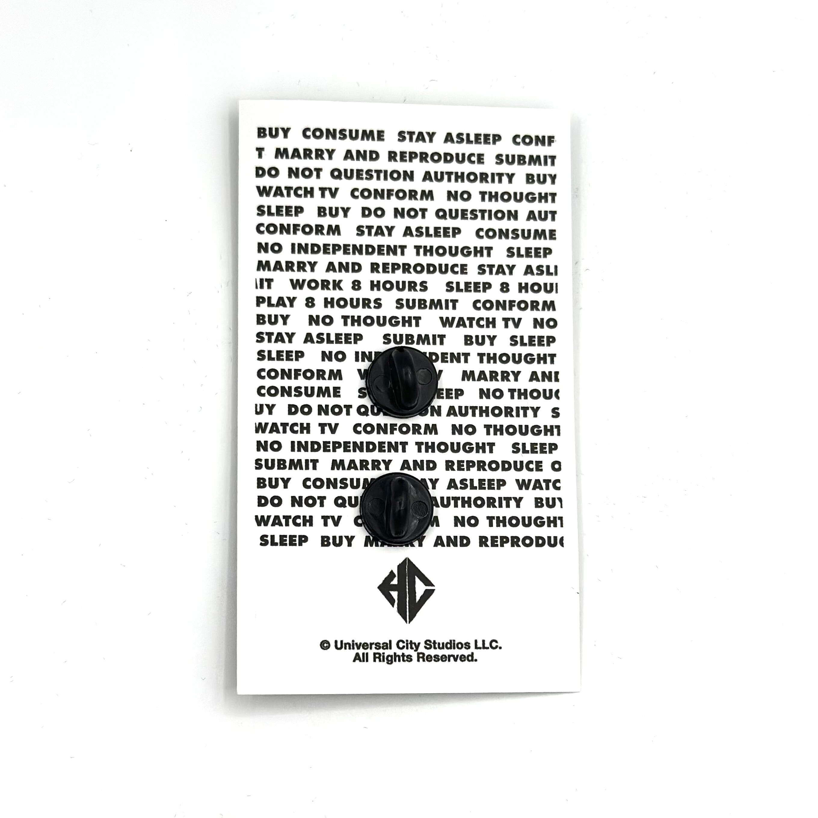 They Live Nada Bubble gum Pin on Card Back