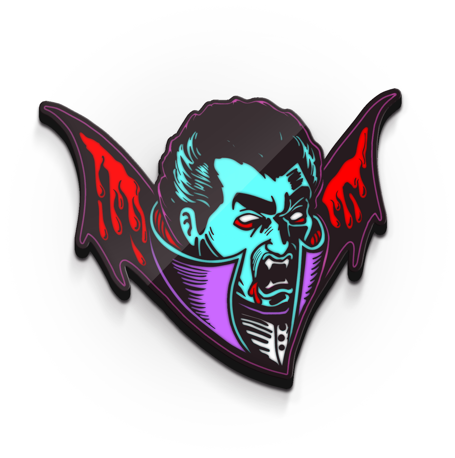 dracula enamel pin