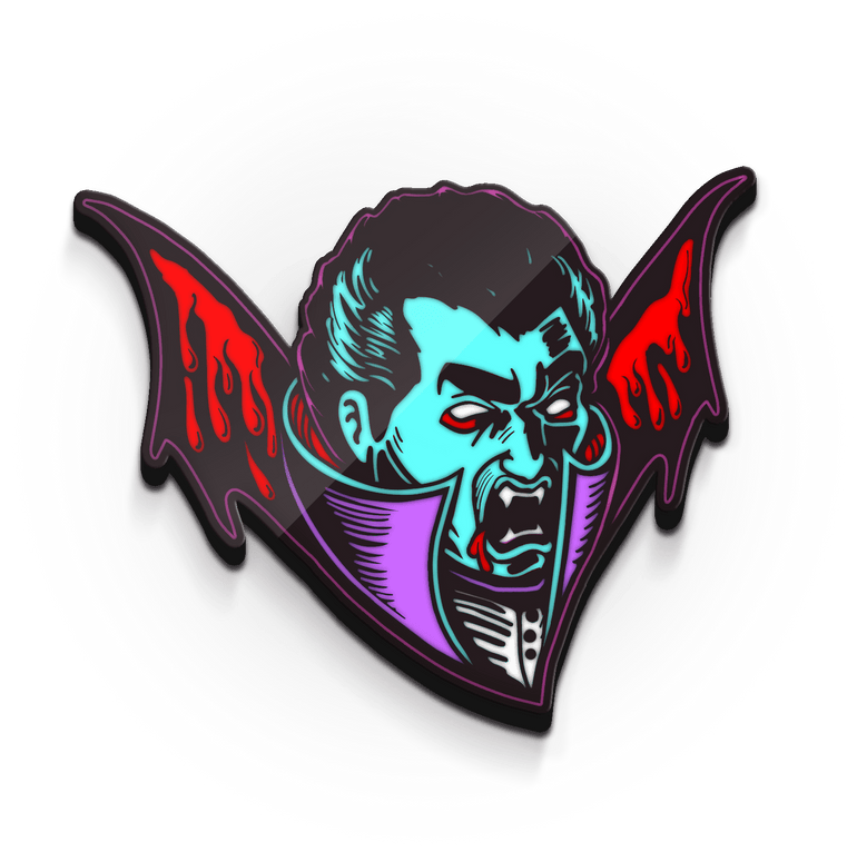dracula enamel pin