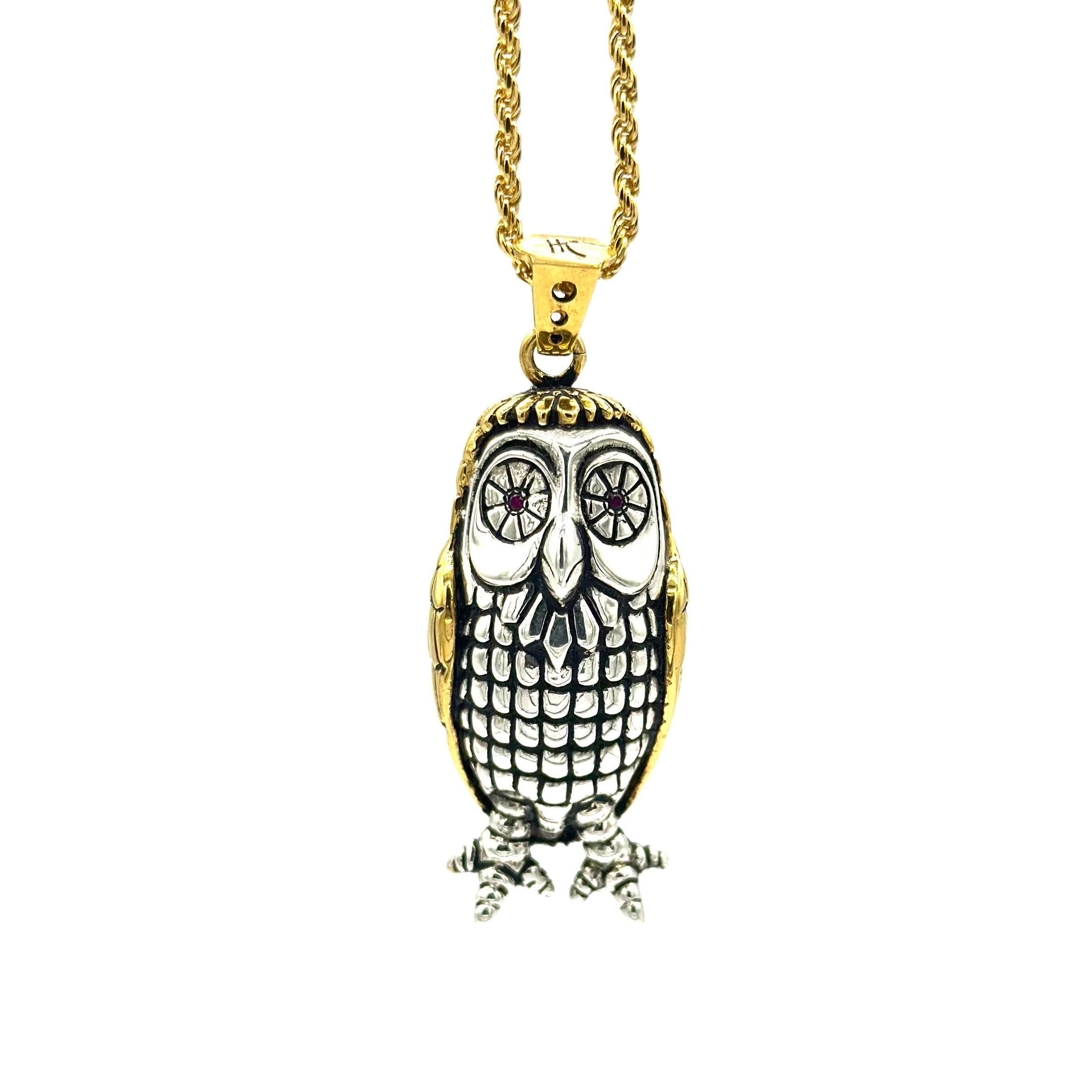 Bobo Owl Necklace pm necklaces Precious Metals 