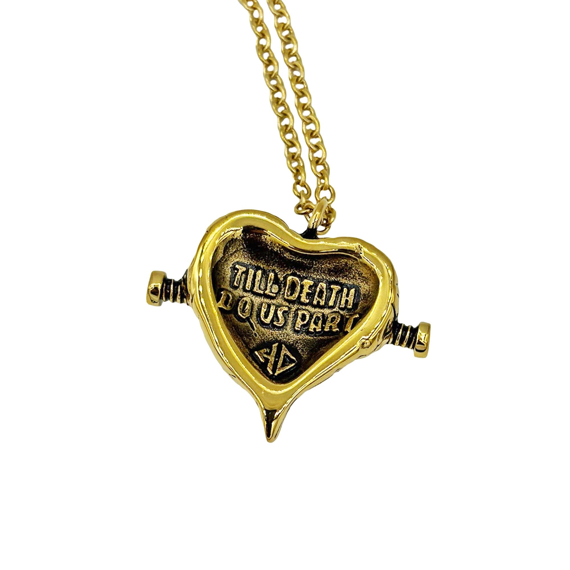 till death do us part heart necklace