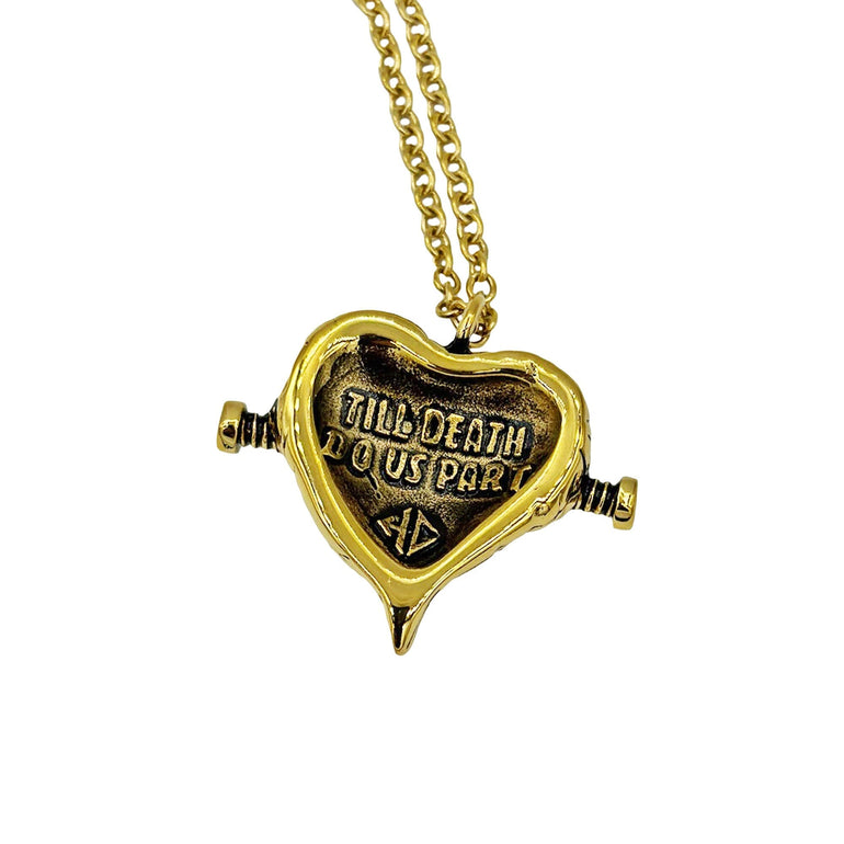 till death do us part heart necklace
