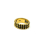3 Row Spike Ring pm rings Precious Metals Vermeil - 24k Gold Plated 5 