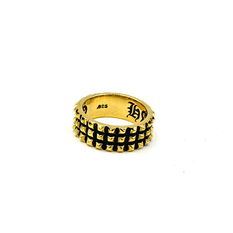 高い素材】 TRES silver925Layard Ring (GoldSilver) リング
