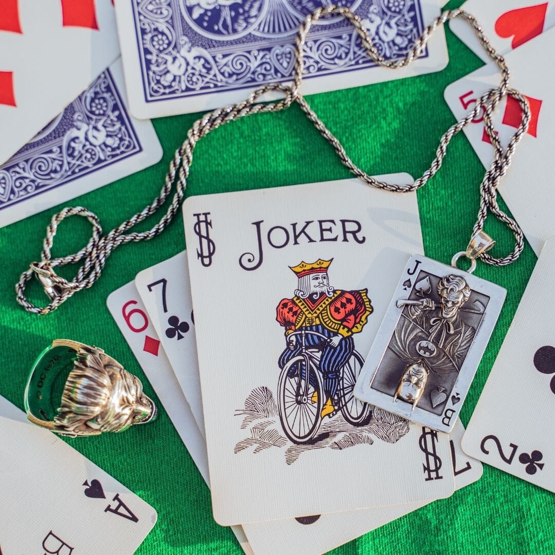 The Joker Playing Card Necklace ss necklace Batman Core 