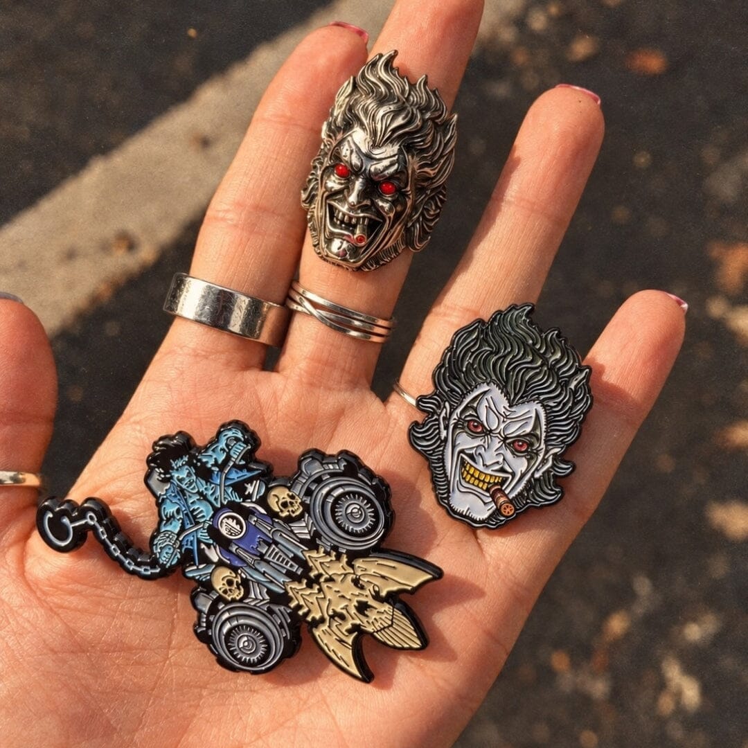 dc justice leauge lobo enamel pin 