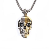 front of the 2 tone skull pendant from the han cholo skulls collection
