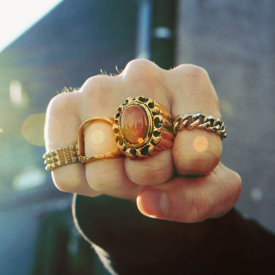Chain Ring, Cuban link chain ring, han cholo jewelry, 2 chain ring, chain rings, chain jewelry