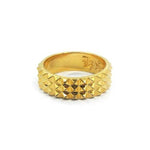 3 Row Spike Ring Gold / 5 Ss Rings