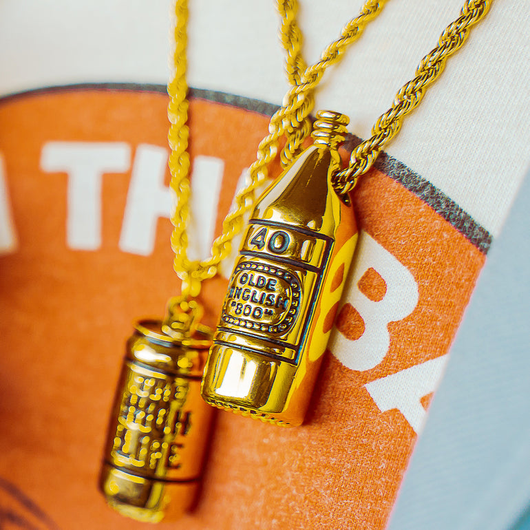 40 Oz Pendant, 40 oz of freedom, 40 oz, olde english 800, han cholo jewelry