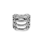 unisex silver ring, bone ring, spooky ring