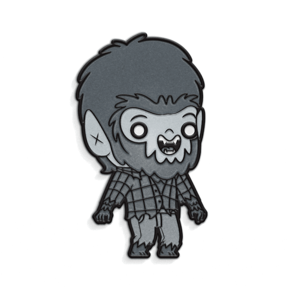 the wolfman,  universal monsters, classic universal monsters, enamel pin, classic monsters merch