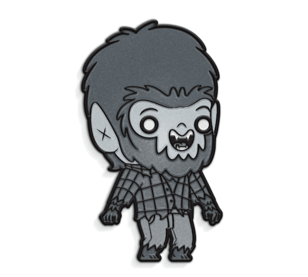 the wolfman,  universal monsters, classic universal monsters, enamel pin, classic monsters merch